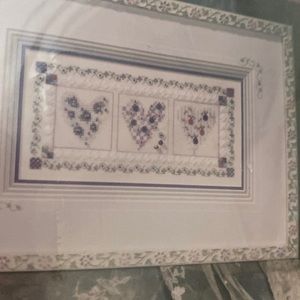 Gypsy Hearts cross stitch kit. New. Sealed.
